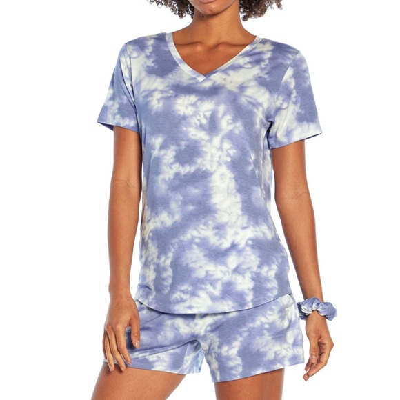 Wildfox Other - Women's Wildfox Blue Tie Dye 3 Piece Short Set
Size L